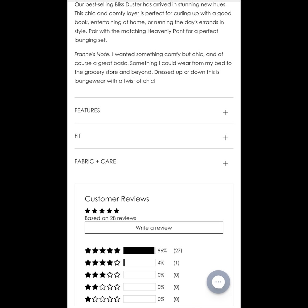 Franne Golde Bliss Duster PXS - Picture 14 of 15